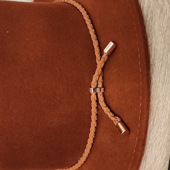C&C California 100% Wool Felt Hat with Braided Band in Burnt Orange - Picture 4 of 8